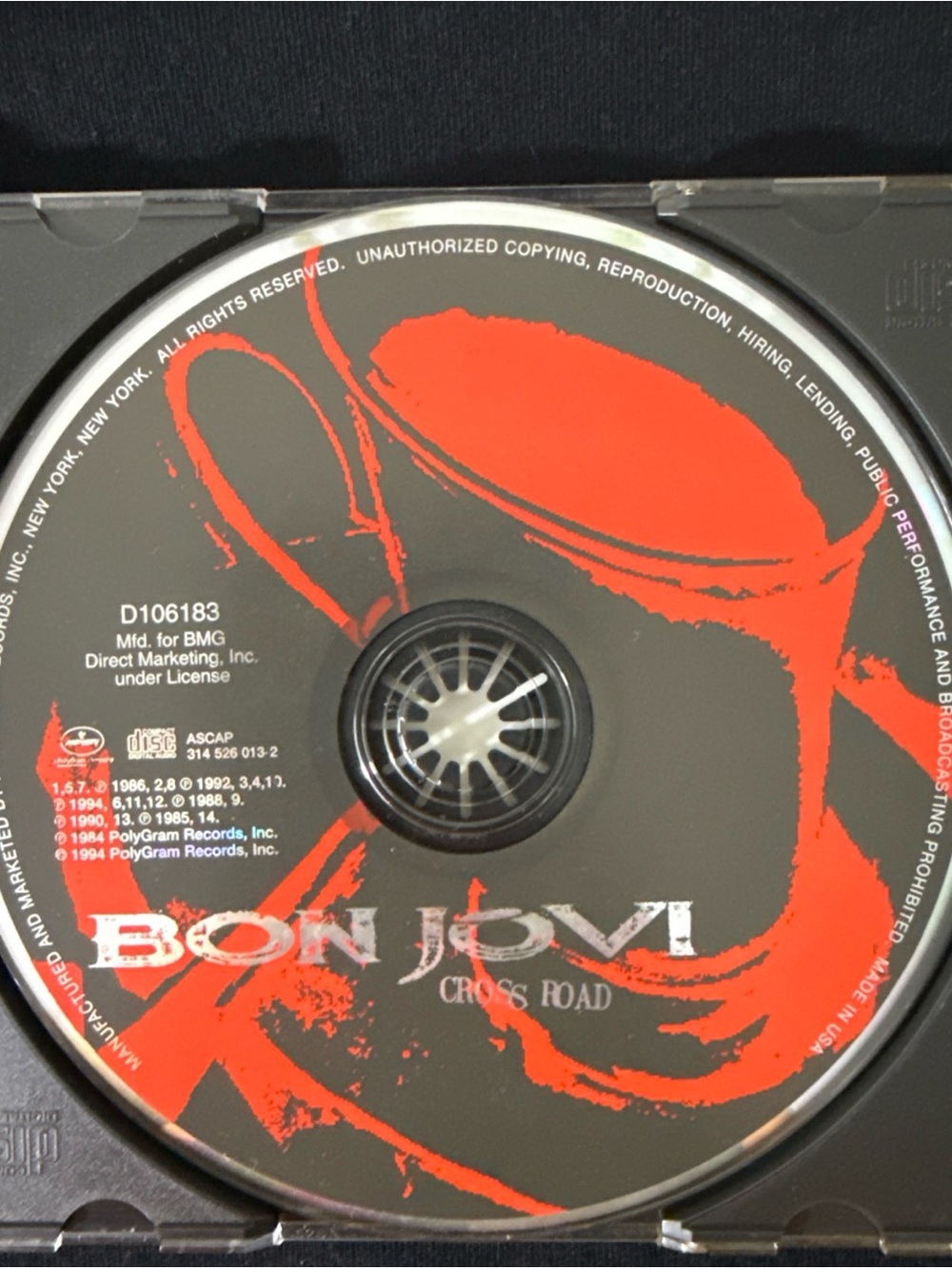 BON JOVI Cross Road (Music CD, 1994) WORKS - Picture 3 of 4